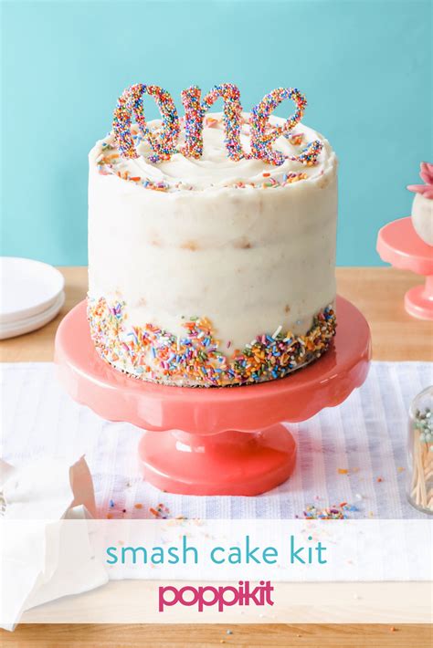 Smash Cake 1st Birthday Cake Poppikit Cake Kits Baby Birthday