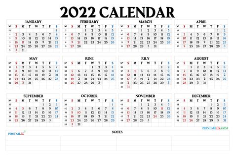 Calendar With Week Numbers Landscape Pdf Image