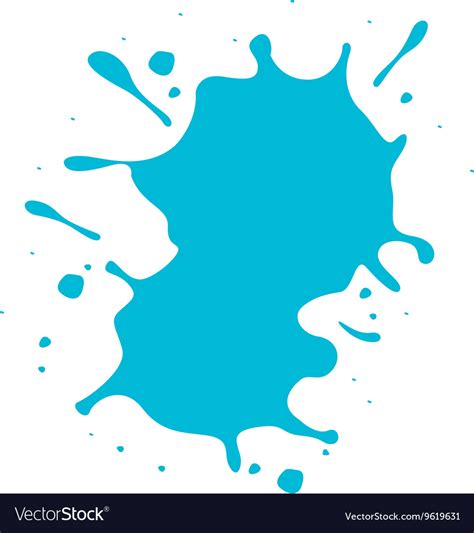 Blue Paint Stain Isolated Icon Design Royalty Free Vector