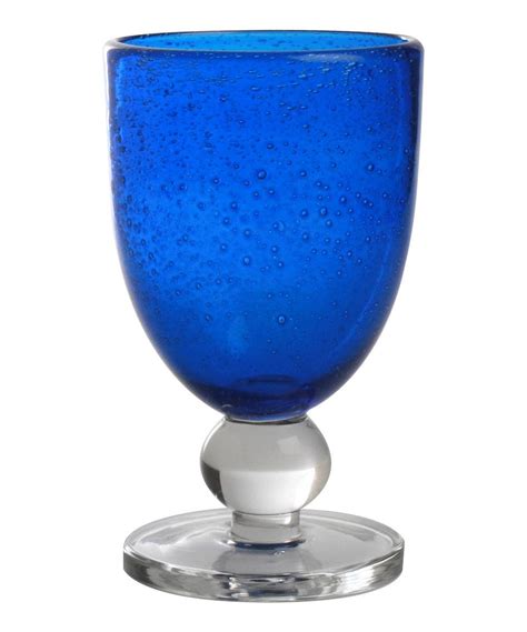 Look At This Zulilyfind Cobalt Bubble Glass Goblet Set Of Six By Tag Zulilyfinds Kitchen