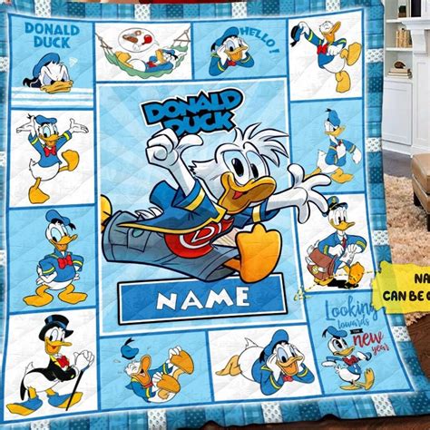 Personalized Donald Duck Blanket Donald Duck Quilt Donald Etsy