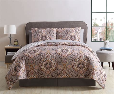 Vcny Home Brynn Damask Reversible Bed In A Bag Comforter Set King