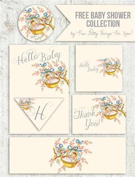 Perfect to pop in with a baby gift basket or hamper. Free Vintage Baby Shower Printable Collection! - Free ...