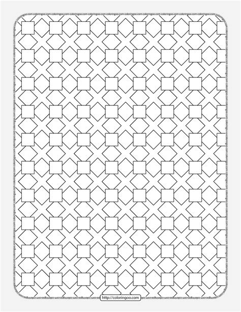 Printable Geometric Shape Patterns