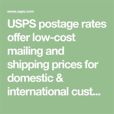 Usps Postage Rates Offer Low Cost Mailing And Shipping Prices For