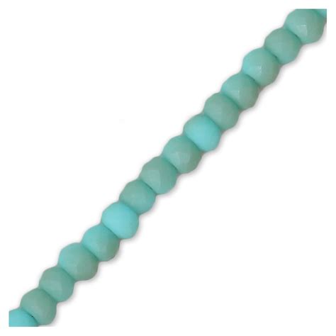 Faceted Flat Round Beads 3x2 Mm Turquoise Frosted X40cm Perles And Co