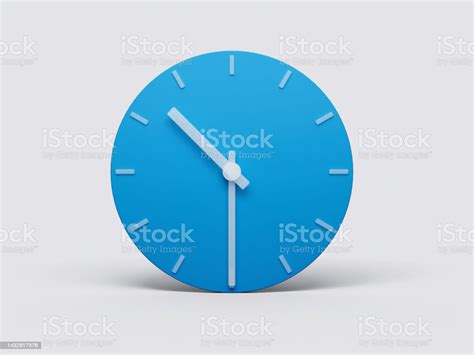 Minimal Clock Time 1030 Oclock Or Ten Thirty On Light Pastel Background