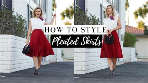 How To Style Midi Pleated Skirts Youtube