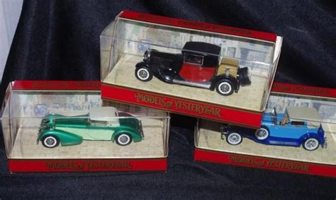 Three Matchbox Models Of Yesteryear Cars Branded Matchbox Toys