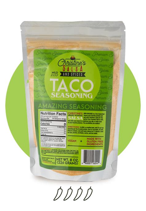 Taco Seasoning Vegan And Gluten Free 2 Year Shelf Life Christines