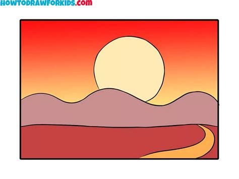 22 Easy Sunset Drawing Ideas And Tutorials Diyncrafty