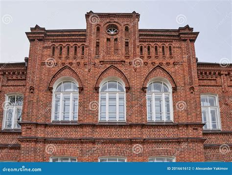 Old Majestic Red Brick Building In The Gothic Style Stock Photo Image