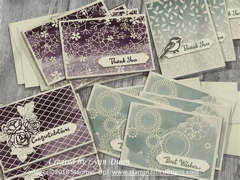 Handmade Note Cards 4 Simple Ideas Lynn Dunn Stamptastic Designs