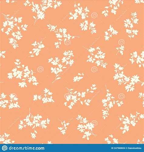 Seamless And Liberty Style Cute Floral Pattern Stock Vector