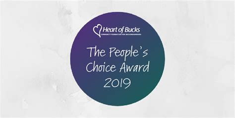 The Peoples Choice Award 2019 Heart Of Bucks Community Foundation