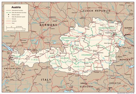 Large Detailed Political And Administrative Map Of Austria With