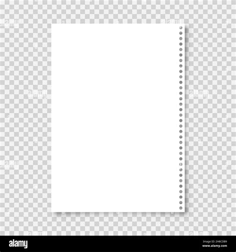 Realistic Blank Paper Sheet In A4 Format On Transparent Background
