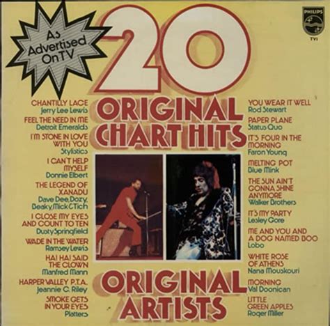 Various 20 Original Chart Hits Lp Uk Music