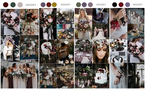 8 Chic Moody Fall Wedding Color Palettes 2024