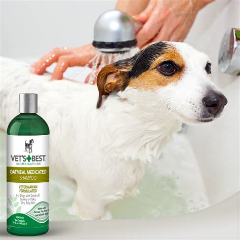 Vets Best Oatmeal Medicated Dog Shampoo 16 Oz Naturally For Pets