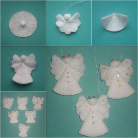 Creative Ideas Diy Cotton Pad Angel Christmas Ornaments