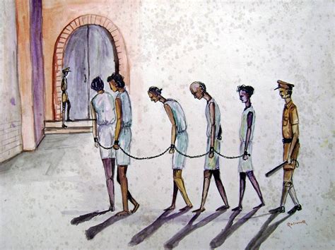 Five Patients On The Way To Hospital Painting By Charles Dayananda