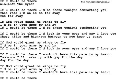 Emmylou Harris Song If I Could Be There Lyrics