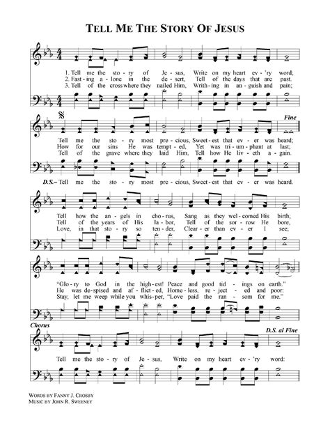 Tell Me The Story Of Jesus By Bill Ingram Handbell Score Sheet Music