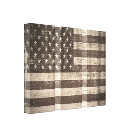 Vintage American Flag Wrapped Canvas Zazzle