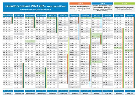 Numéros De Jour 2023 2024 Calendrier 2024 Avec Quantième à Imprimer