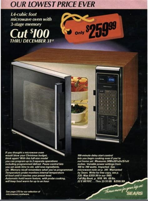 1985 Sears Catalog This Microwave Cost 625 In Todays Dollars R