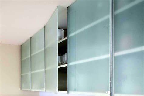Frameless Frosted Glass Kitchen Cabinet Doors Glass Kitchen Cabinets