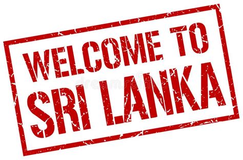 Welcome To Sri Lanka Welcome To Sri Lanka Isolated Stamp Stock Vector