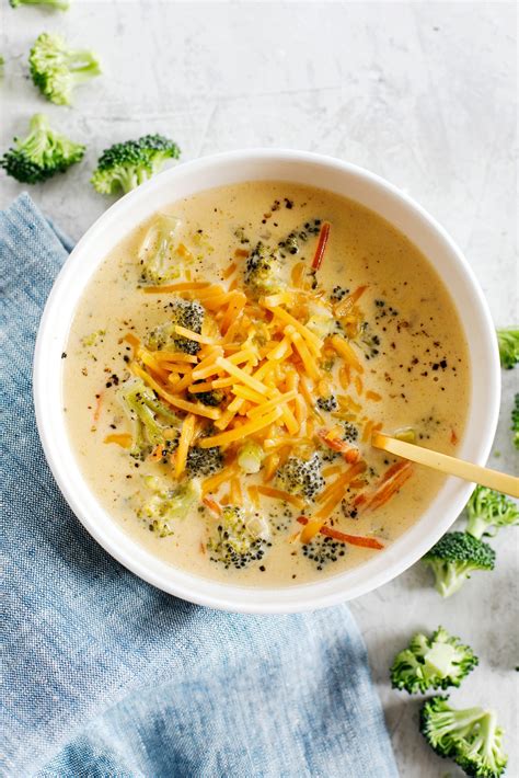 Creamy Broccoli Cheddar Soup Eat Yourself Skinny