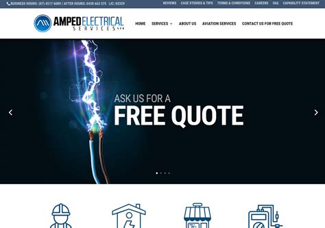 Amped Electrical Web Design Portfolio Entry