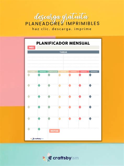 Planificador Mensual Planificador Planificador Mensual Planificador