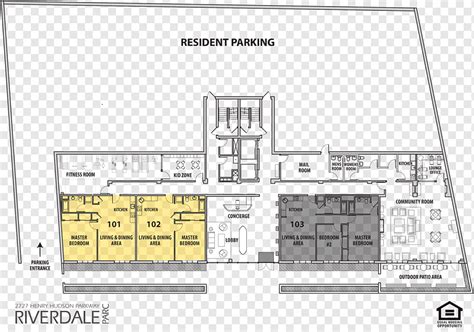 Denah Kamar Tidur Riverdale Parc Apartemen Lantai Dasar Sudut Teks