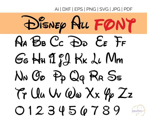 Free Disney Svg Free Font SVG PNG EPS DXF File