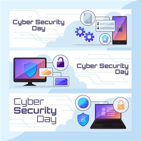 Banner Web De Tecnología De Seguridad Cibernética 1401689 Vector En