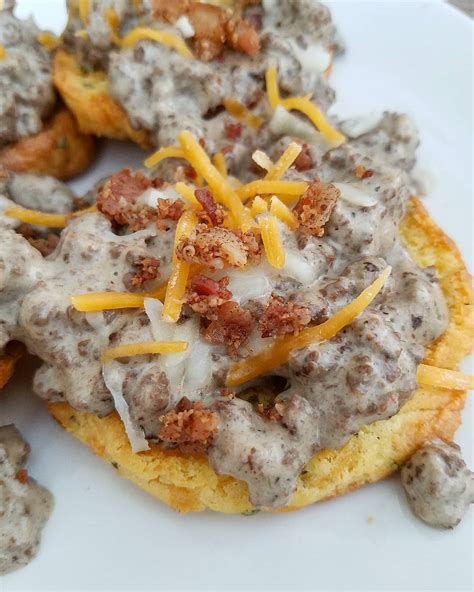 Keto Cheesy Biscuits And Gravy Rketofood