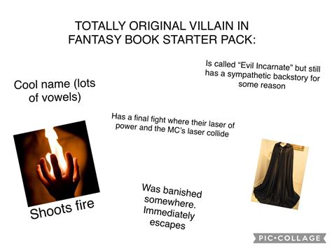 Totally Original Villain In Fantasy Book Starter Pack Rstarterpacks