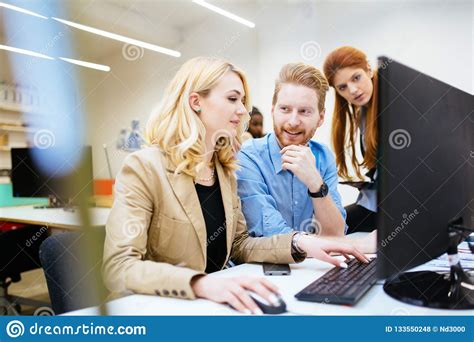 Business People Collaborating In Office Stock Photo Image Of Career