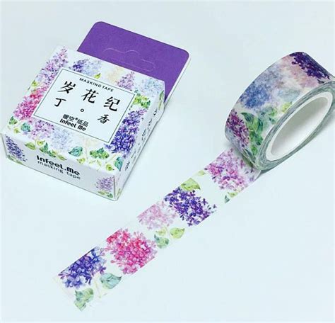 hydrangea washi tape purple flowers washi purple floral purple floral purple flowers floral