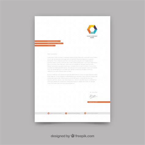Free Vector Modern Letterhead With Abstract Shapes