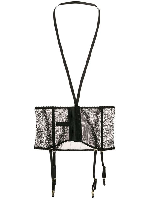 Maison Close Harnessed Lace Waist Cincher In Black Modesens