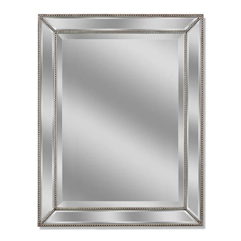 Shop Allen Roth 30 In X 40 In Silver Beveled Rectangle Framed French