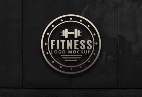 freepik graphic resources   logo mockup logo psd fitness logo