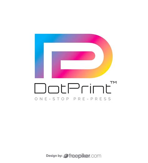 Freepiker Dot Print Digital Printing House Logo
