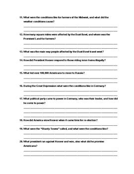 The causes of the great depression is debated by economists a lot. Great Depression Worksheet by Mr Maselera US History and Government