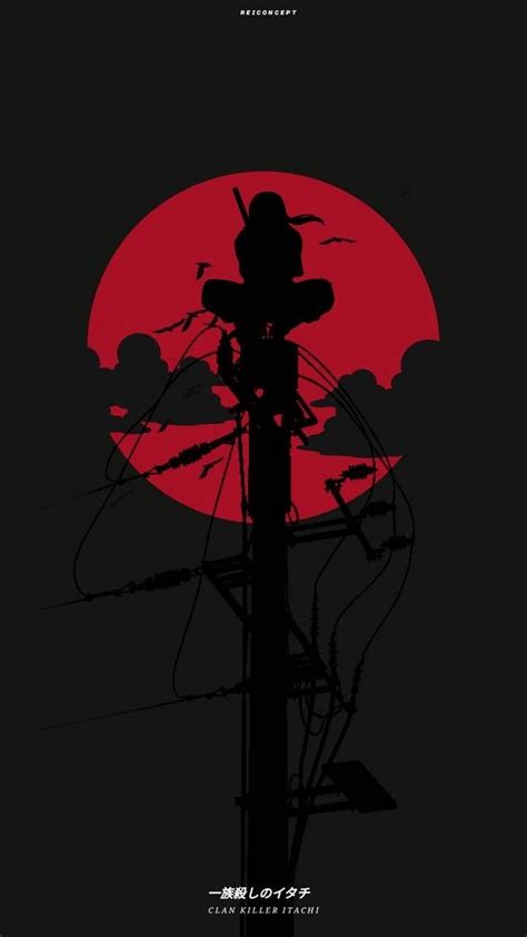 Itachi Uchiha Red Moon Shinobi Wallpaper Download Mobcup